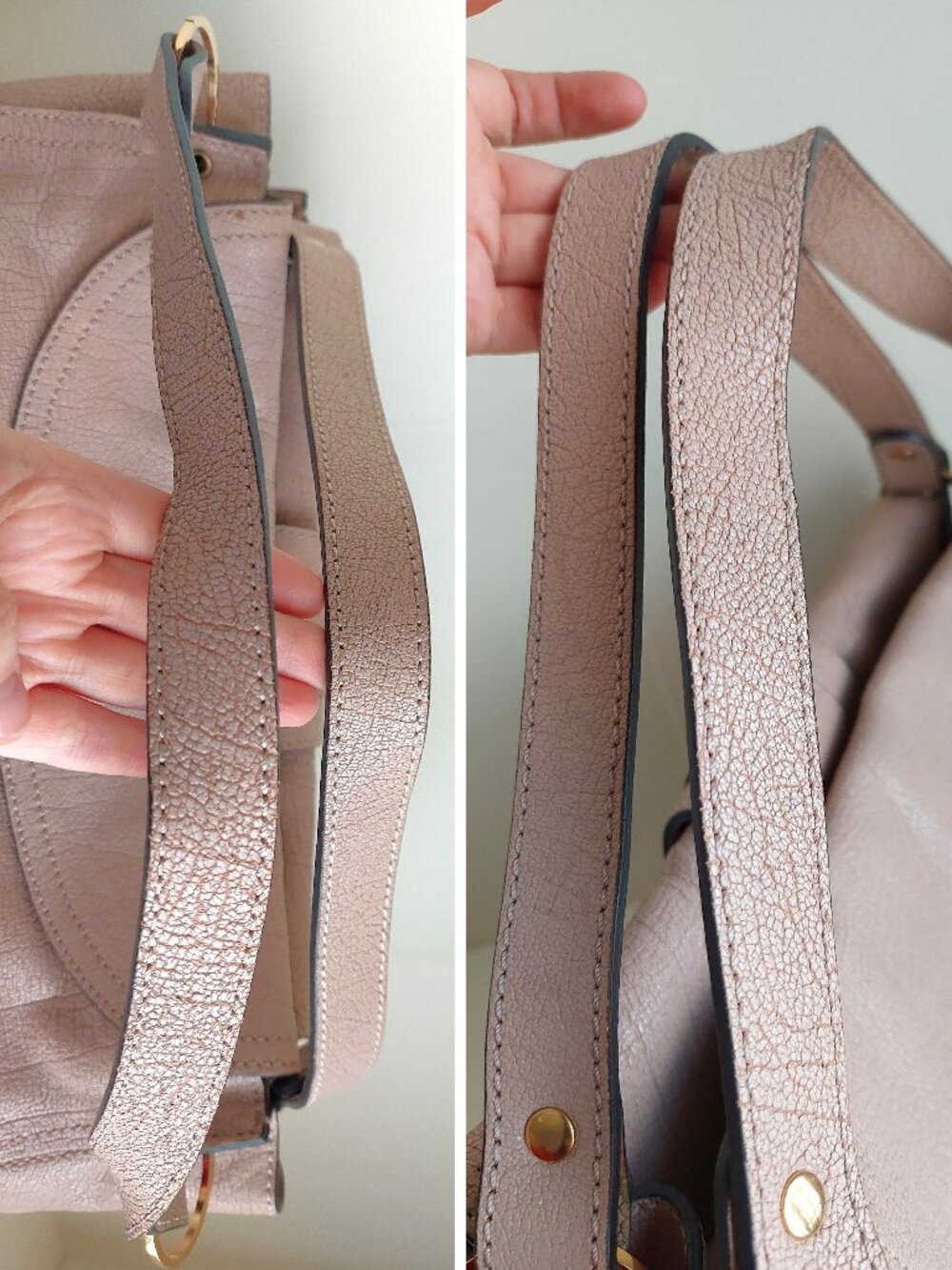 CHLOE Kathleen Nude Mauve Beige Satchel Bag - Picture 7 of 16